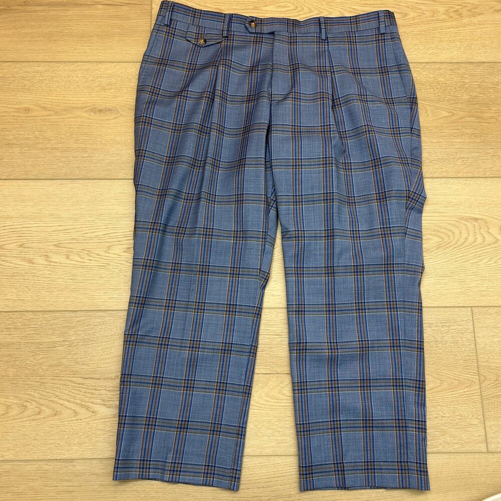 Tayion by Montee Holland plaid lightweight wool blend men’s pants 38 x 25